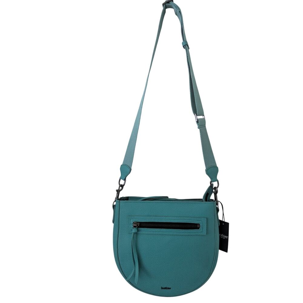 NWT Botkier BEATRICE Genuine Leather Saddle Bag in VERDIGRIS (Rare) $228 MSRP